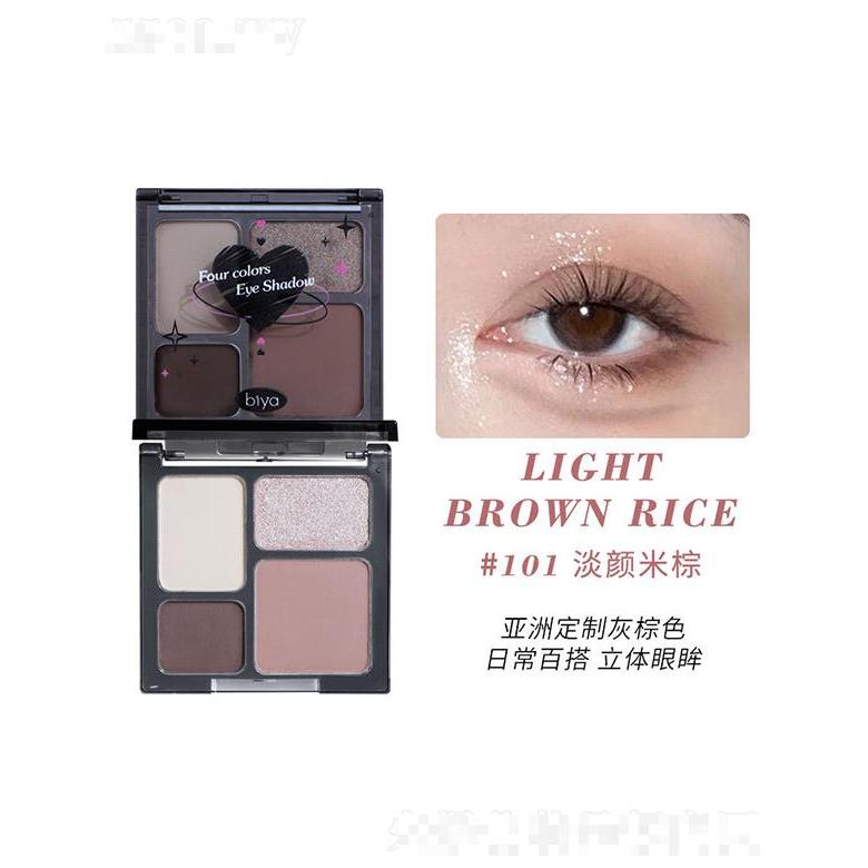 Biya暗黑系四色眼影盘101#淡颜米棕
