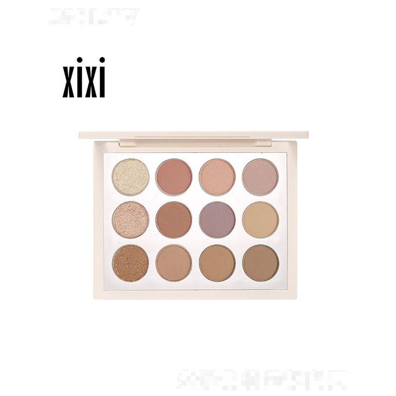 广东娥佩兰   xixi甜圆圈圈蜜语十二色眼影盘  修饰提亮