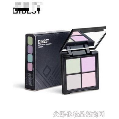 QIBEST四色高光眼影盘