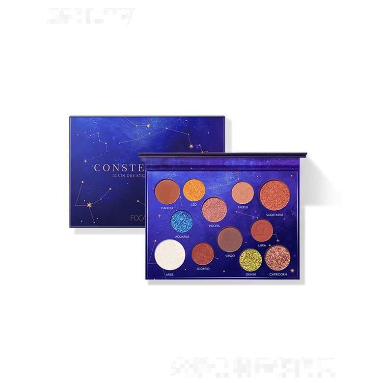 菲鹿儿眼影  12星座  亮片闪粉珠光哑光  12色眼影盘