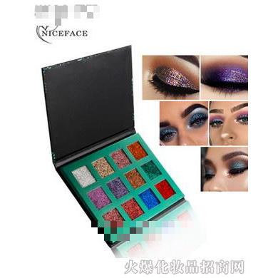 NICEFACE-12色钻石亮片眼影盘