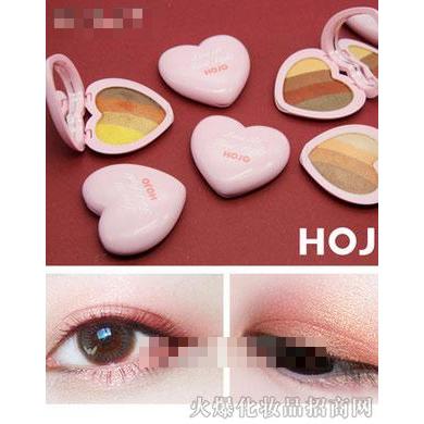HOJO心形细腻四色眼影盘