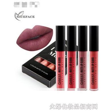 QIBEST-4色套装唇彩