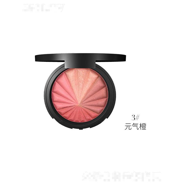 恒莉姿花瓣渐变多用粉盒3#元气橙 4色渐变 双颊柔和明亮