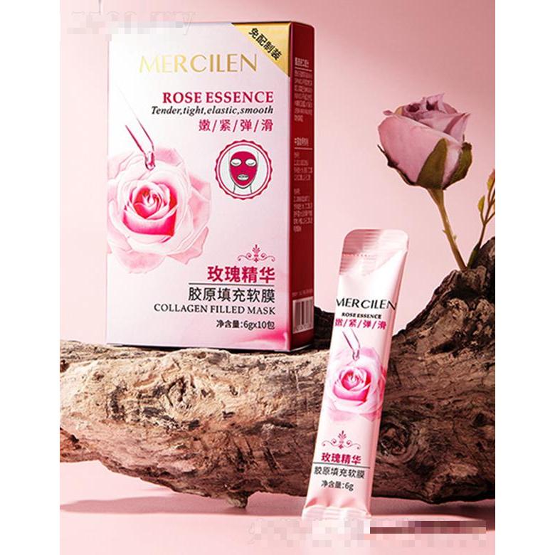 梦希蓝玫瑰精华胶原填充软膜 6gx10包 紧致提拉补水保湿