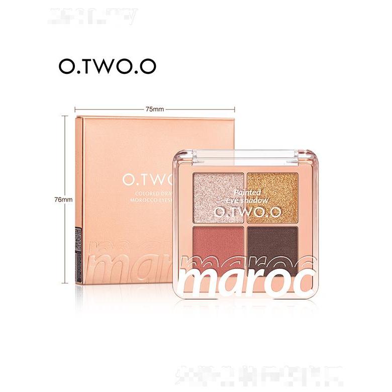 O.TWO.O彩绘摩洛哥四色眼影盘 珠光哑光大地色眼