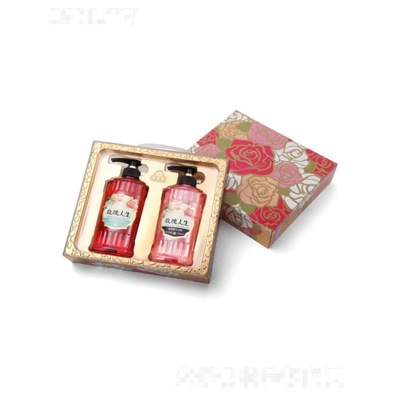 美吾发玫瑰人生鎏金彩绘礼盒 洗沐 475ml*2长效保湿柔润