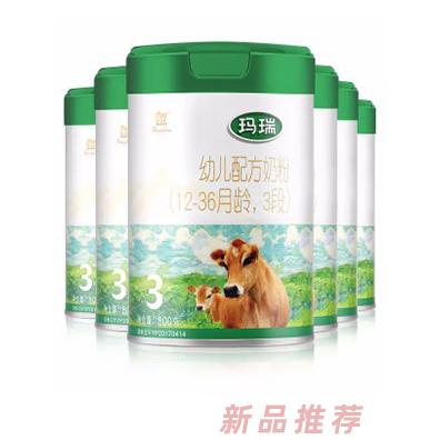 辉山玛瑞婴儿奶粉3段（12-36月龄）幼儿配方生牛乳高乳铁蛋白800g 娟姗奶源 玛瑞3段*6罐