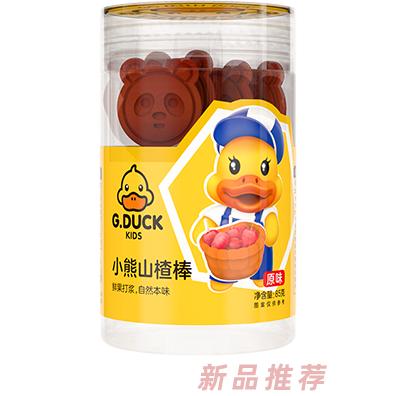 G.DUCK小黄鸭小熊山楂棒85g罐装原味果蔬味美味健康诚招代理