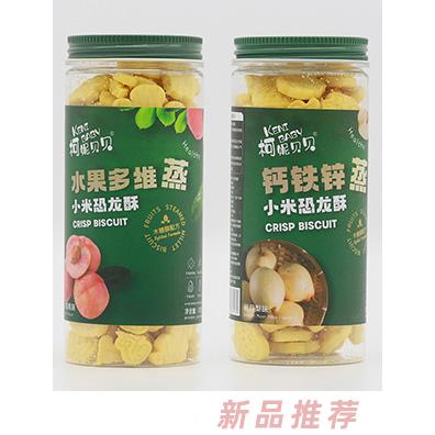 柯妮贝贝水果多维蒸小米恐龙酥-水蜜桃味紫薯味秋月梨味代理
