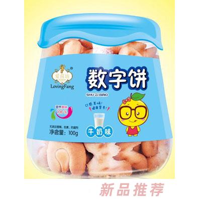爱茵坊牛奶味香蕉味数字饼干儿童饼干小零食代理