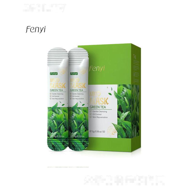 汕头市威仕达  芬逸绿茶泥浆面膜  5gx20条盒装   补水保湿
