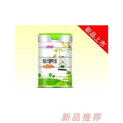 倍乐妈咪核桃莲子铁锌钙益生元婴幼儿有机米营养米粉听装458g
