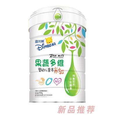 迪米熊婴幼儿果蔬多维核桃莲子铁锌钙益生元多种口味米乳桶装