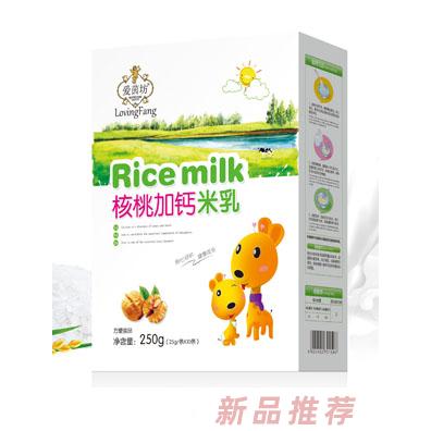 爱茵坊核桃加钙双益护畅铁锌钙益生元米乳盒装宝宝辅食代理