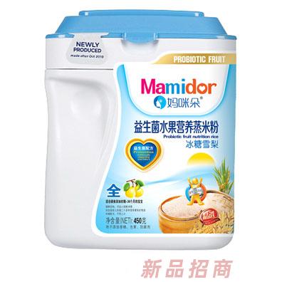 妈咪朵冰糖雪梨苹果燕麦果蔬多维香橙胡萝卜益生菌水果营养蒸米粉