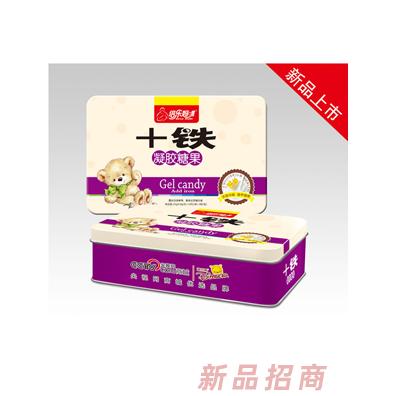 倍乐妈咪DHA藻油富锌酵母铁乳钙鳕鱼鱼油凝胶糖果铁盒装