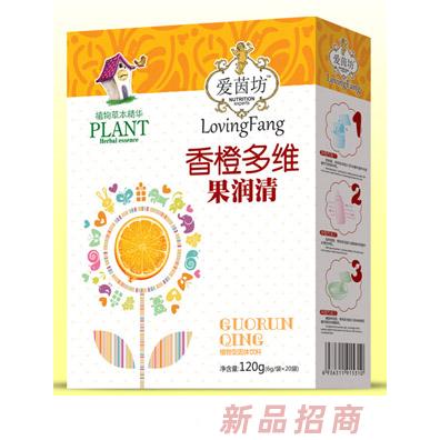 爱茵坊香橙多维草莓多维金银花山楂开味果润清盒装代理
