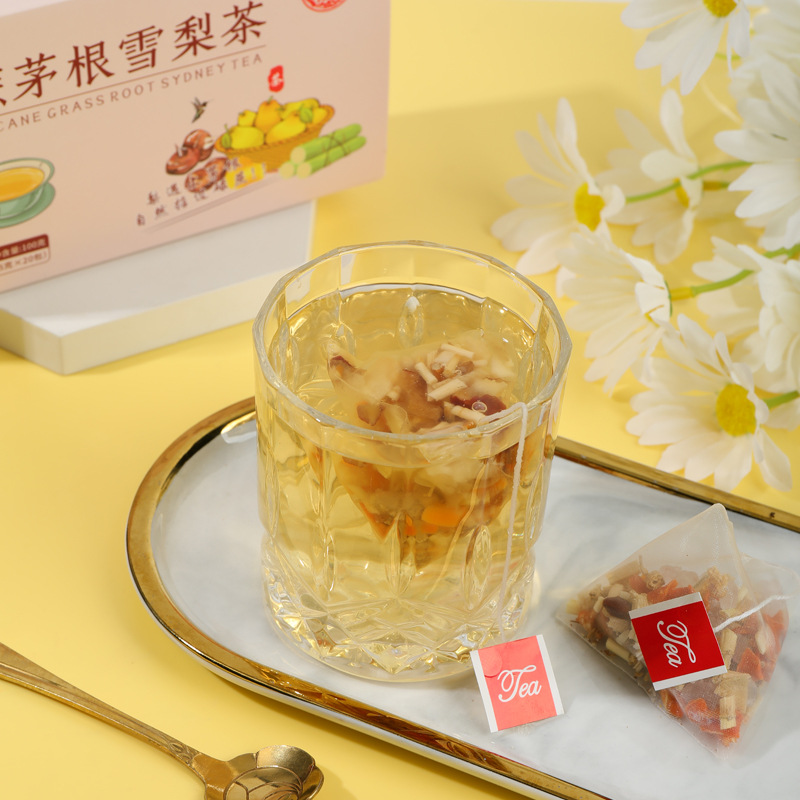 竹蔗茅根雪梨茶 免煮竹蔗雪梨茶包三角茶包广式糖水OEM代加工