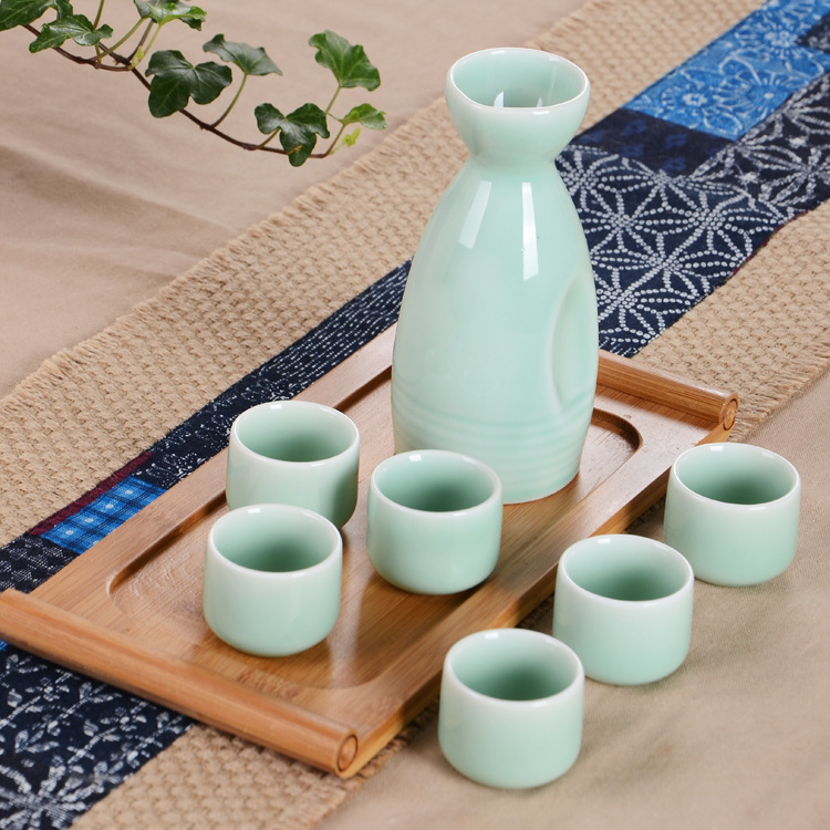 青瓷黄酒分酒器陶瓷酒壶复古风中式酒具oem代工