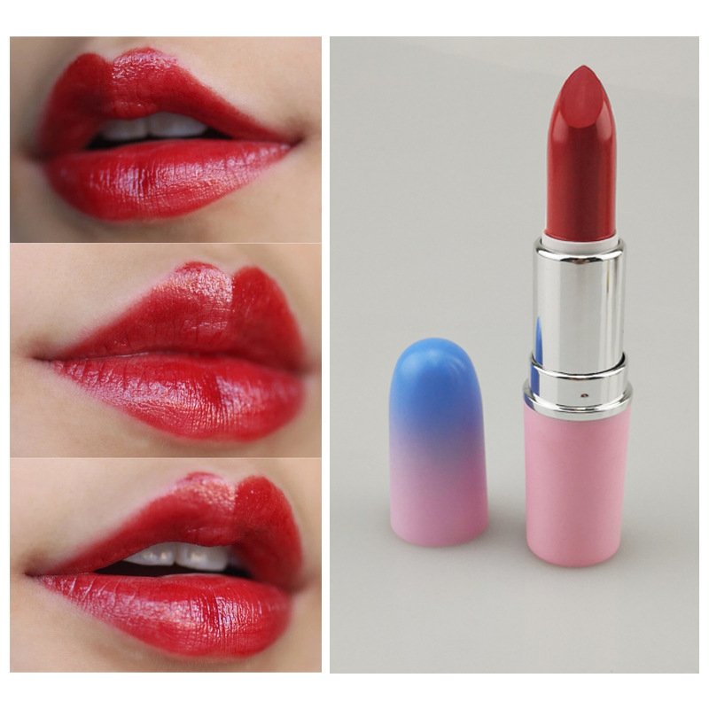 跨境粉色子弹头哑光口红 无LOGO磨砂滋润口红保湿持久LipstickOEM代加工