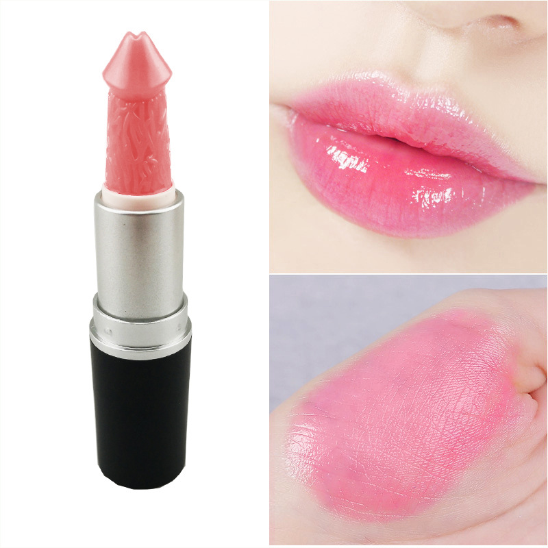 跨境货源蘑菇头口红无logo子弹头滋润口红Lipstick温变唇膏外贸OEM代加工