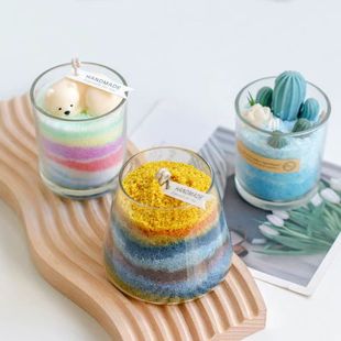 diy蜡烛儿童趣味手工制作沙画蜡烛oem代加工