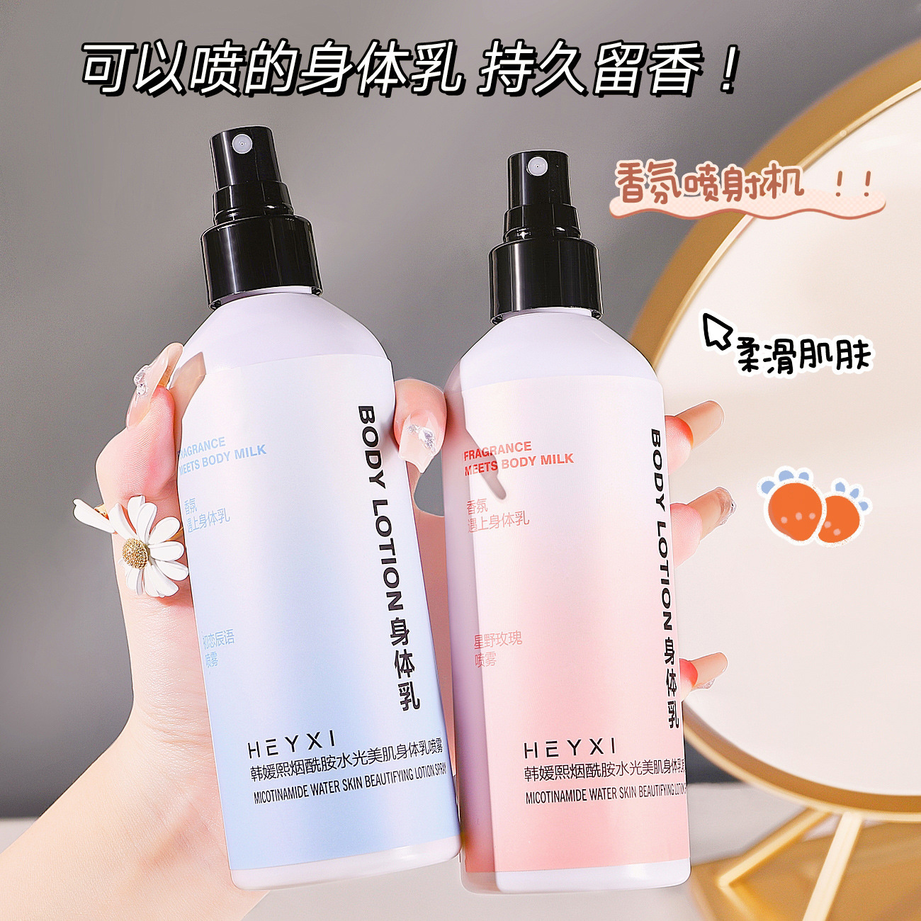 HEYXI韩媛熙氨基酸香氛身体乳喷雾保湿滋润润肤乳全身香水身体乳OEM代加工