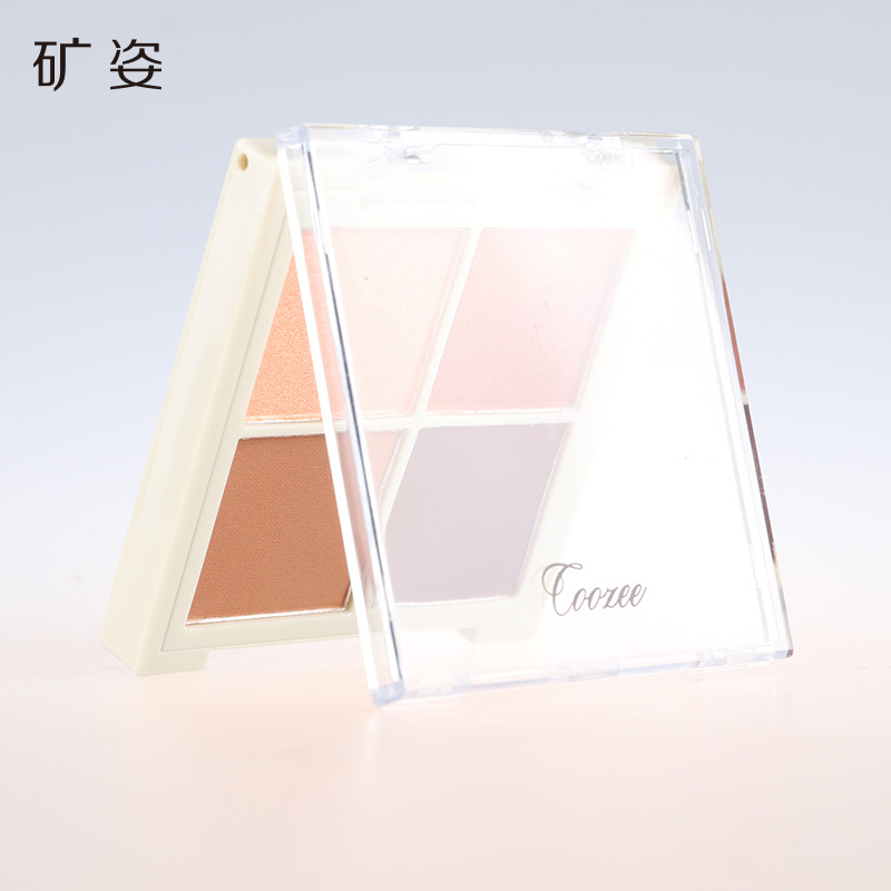 COOZEE矿姿四色眼影亚光珠光眼影OEM代工厂