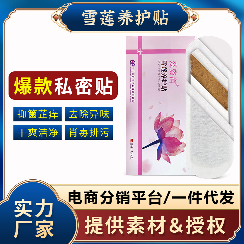 雪莲贴护垫厂家批发 女性私密护理私处T膜OEM代加工