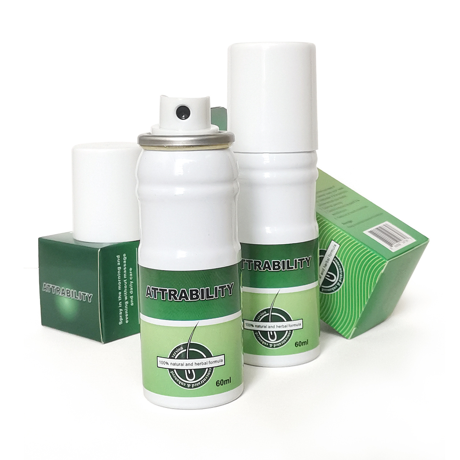 60ml Attrability Hair Growth Sprayer仅供出口OEM代加工