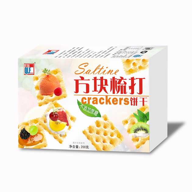 200g庆联方块梳打饼干OEM代加工