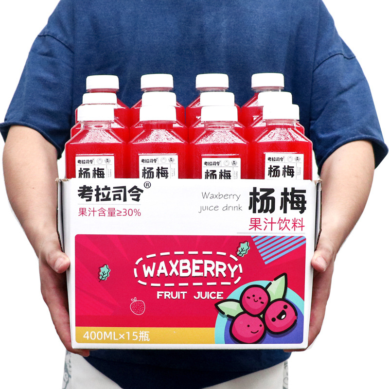 杨梅味果汁饮料400mlx6瓶整箱网红饮品批特价新日期OEM代加工
