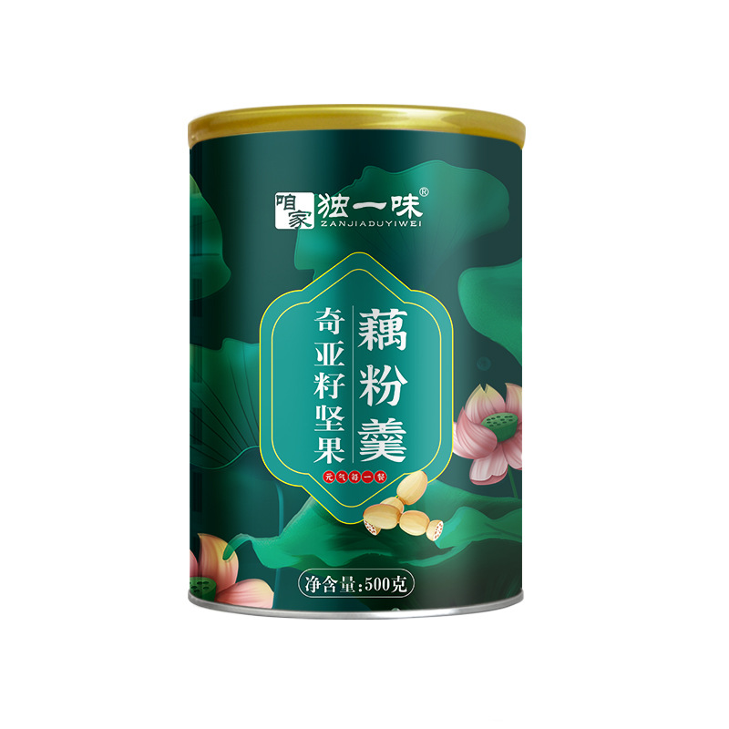 咱家独一味莲藕粉羹500g营养早餐代餐饱腹奇亚籽坚果藕粉OEM代加工