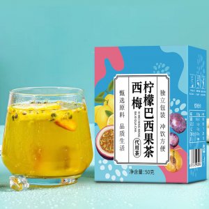 西梅柠檬巴西果茶 夏季冷泡柠檬水 独立包装水果茶 百香果茶冲