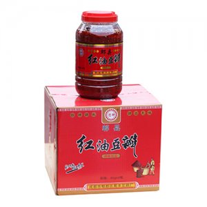 恒坤郫县红油豆瓣箱装4kg