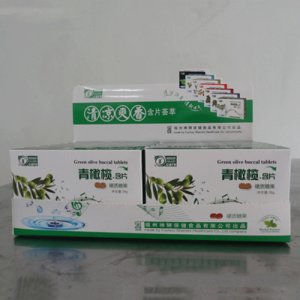 神狮青橄榄含片中盒