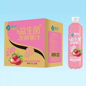 奥尚益生菌发酵草莓汁1.5L6瓶