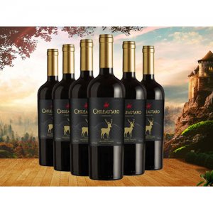 智利进口劳塔罗金鹿庄干红葡萄酒750ml6瓶件