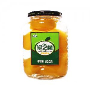 冠芝林520克黄桃罐头