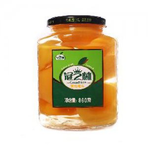 冠芝林860克黄桃罐头