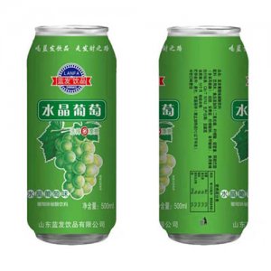 蓝发饮品水晶葡萄果味碳酸饮料500ml